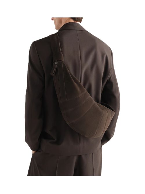 LARGE CROISSANT BAG IN ALPACA NUBUCK Lemaire | BG0236LL0189BR007 EBONY BROWN